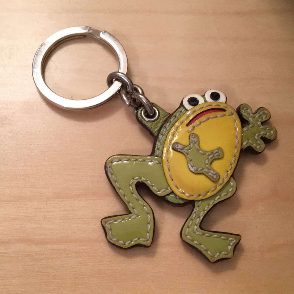 SALE Coach leather frog key charm  🐸